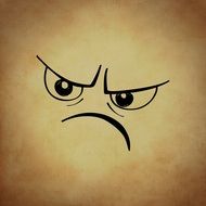 grumpy emoticon
