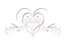 ornament in the shape of heart
