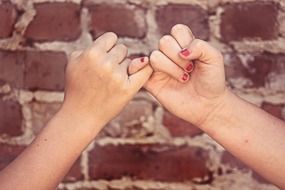 making a pinky promise