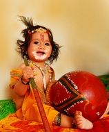 indian child in traditional dress