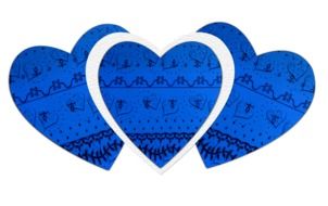 blue hearts love drawing