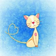 cute cat in love