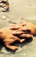 holding hands engagement