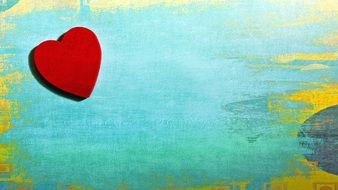 red heart on a vintage background