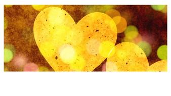 yellow hearts to the day of saint valentine