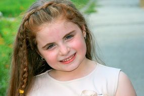 portrait of child-girl with a smile