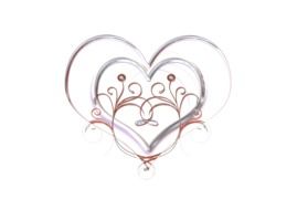 ornament in the form of hearts on Valentine&#039;s Day