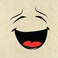 smiley with a laugh