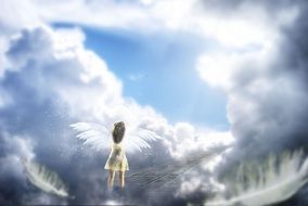 angel in clouds