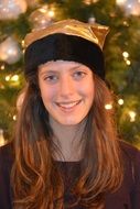 Smiling girl christmas mood