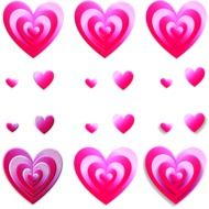 A lot of the colorful hearts clipart