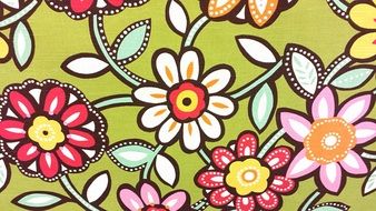 flowers on a green background