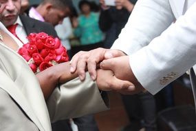 handshake at the wedding