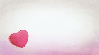 pink heart on a pale pink background