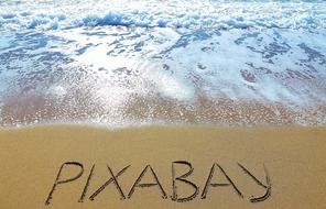 pixabay inscription on the sand