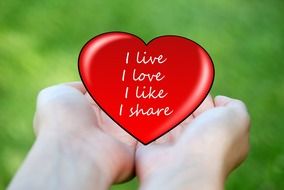 i live i love i like i share as a drawing