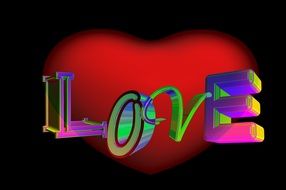 Drawing love heart valentine s day