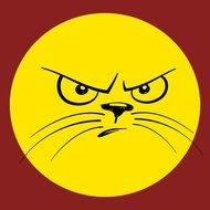 funny smiley with whiskers