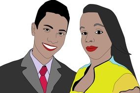 illustration of couple