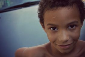 african boys face with happy smile