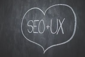 seo+ux written on a chalkboard