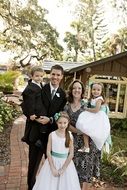 portrait of a three children family