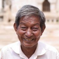 smiling elderly man in Burma