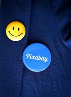 Pixabay sign on a button