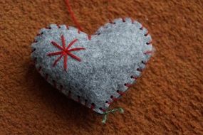 hande made felt love symbol