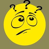 clipart,picture of thoughtful emoticon
