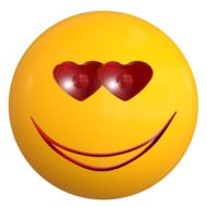 smile emoticon love ball face drawing