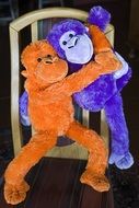 multi-colored toy monkeys