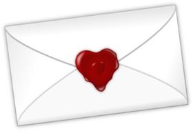 letter with romantic seal