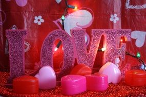 pink decorations for Valentine's Day