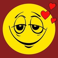 smiley in love
