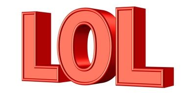 red inscription lol