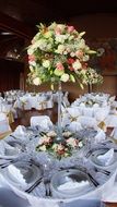 wedding table decoration in Ecuador