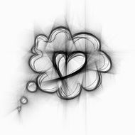 illustration of love thoughts