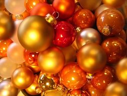 golden glass balls for christmas tree