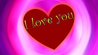 card with declaration of love