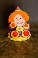 colorful clown sugar figure