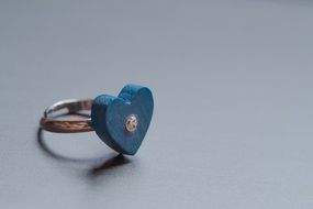 Wedding ring with a heart