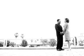 wedding couple monochrome photo