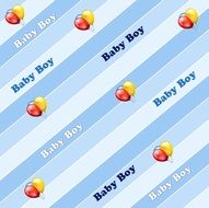 baby boy postcard drawing