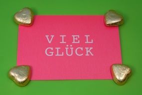 viel gluck card drawing