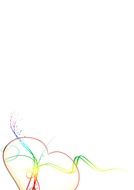 colorful heart on white background
