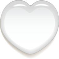 drawing of big white heart for wedding romance