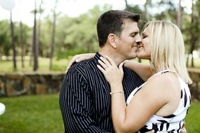 engagement celebration by kiss