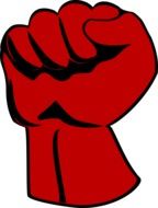 Attacking fist clipart