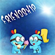 friendship comic couple drawing